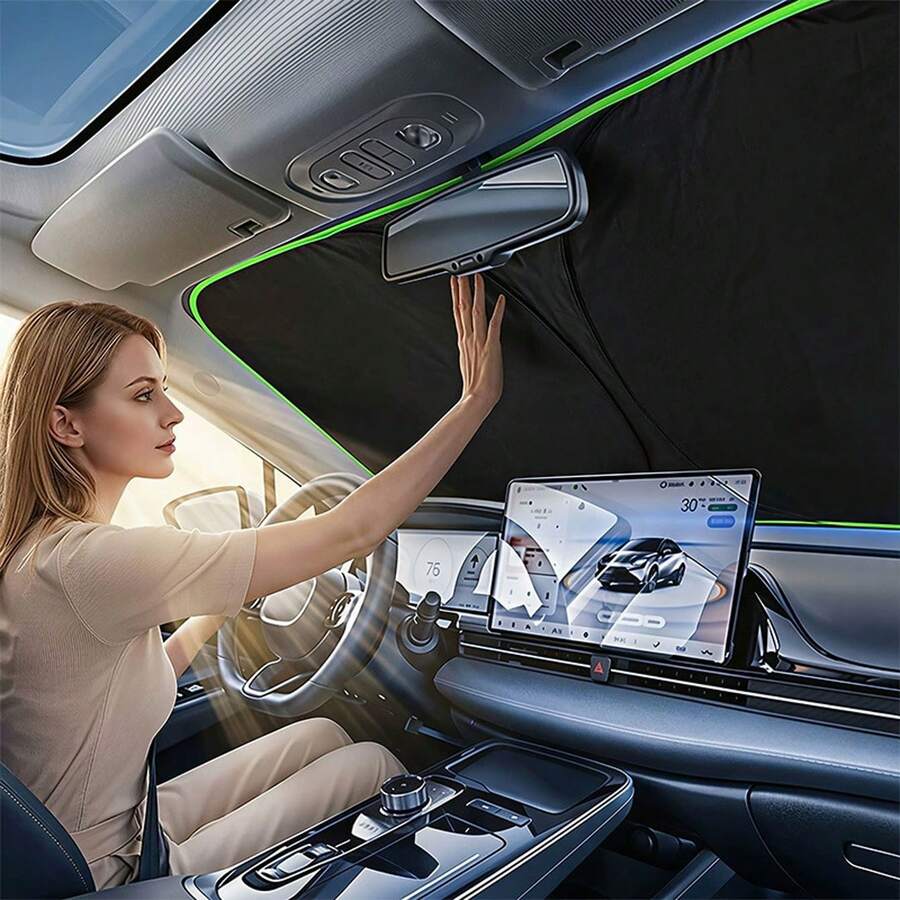 Best-Selling Car Sun Shade, Anti-UV Heat Insulation Blackout Curtain, Front Windshield And Window Sunshade Cover