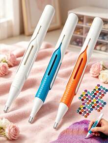 1pc Automatic Nail Art Drill Dispenser/Pen, Automatic Diamond Painting Bead Dispenser Pen, Anti-Clogging Fast Diamond Sorting Pen, Ergonomic Handheld Diamond Painting Tool, Precise Color Sorting Dotting Pen, Handmade Diy Diamond Painting Accessories - A - View 2