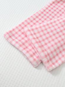 3pcs Celana Piyama Wanita Motif Kotak-kotak Dua Warna Musim Gugur/Dingin, Bahan Flanel Lembut dan Nyaman dengan Lapisan Termal - MultiWarna - View 4