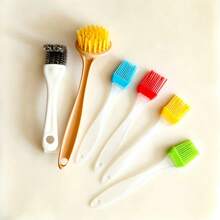 Raspador de silicona de una pieza suave para el hogar, raspador de limpieza multifunción, raspador de grasa de cocina, herramienta de limpieza de tabla de cortar, utensilio de cocina para hornear, color aleatorio - A - Ver 9