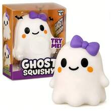 1 buah Mainan Squishy Hantu Raksasa yang Seru dan Gila, Set Pita Putih & Ungu Ekstra Besar, Mainan Penghilang Stres, Squishy yang Renyah - MultiWarna - View 3