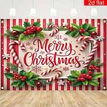 1pc 2D Christmas Celebration Festive Atmosphere Decoration Polyester Backdrop, Durable And Washable Wall Banner, Room Photography Background, Photo Backdrop, Celebration Decor, No Power Required - Merry Christmas Eve - View 20