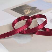 Double-Sided Shiny Thick Silver Glitter Velvet Ribbon Hair Clip Bow Handmade Sewing Decoration Fresh Floral Gift Wrapping Ribbon - A - View 8