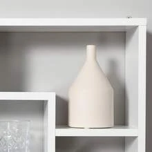 Estante de parede com 8 nichos, unidade de armazenamento, design moderno, 85 x 14,5 x 47,5 cm, branca - A - Ver 7