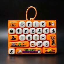 1 Peça Brinquedo de Teclado Grade de 26 Teclas para Alívio de Estresse de Halloween, Chaveiro Portátil de Encanto de Bolsa, Presente de Halloween, Presente Perfeito, Envio Aleatório - Multicolorido - Visão 7