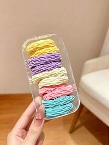 High Elasticity Women's New High Ponytail Hair Tie, Non-Damaging Hair Accessory. - Multicolor - View 4