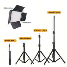 10 Inch USB Powered LED Panel Light With 63 Inch Adjustable Tripod, 3 Lighting Modes, Live Streaming Phone Clip, USB Powered LED Light With Sturdy Metal Stand And Mounting Bracket - Dimmable Video Light For Live Streaming, Photography, Videography, Content Creation - Compatible With DSLR/Camera/Smartphone - Home Studio Lighting - A - View 4