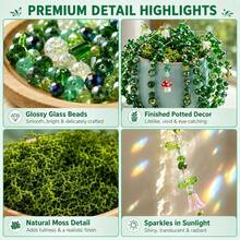 QIAO Green Flat Bead Set, Beading Set, Includes 5 Sizes: 3mm, 4mm, 6mm, 8mm, And 10mm. Suitable For Making Jewelry, Succulent-Themed Jewelry, And Crafts. - 5-compartment Grass Green AB Set 1250PCS - View 6