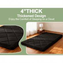 3.9 Thick Full Japanese Futon Floor Mattress Tatami Folding Pad - Multicolor - View 4