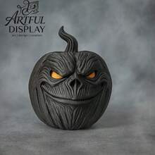 Shadow Pumpkin Statue - Expressive, Exquisite Texture, Sharp Eyes. Creates A Perfect Atmosphere For Any Desk Or Shelf. Ideal For Autumn And Halloween Decor, Party Favors And Seasonal Gifts. - Shadow Pumpkin Statue - View 8