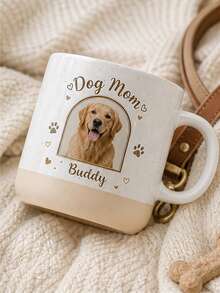 1pc Customized Mug, Personalized Coffee Cup, Customized Anniversary Mug, Valentine's Day Gift, Anniversary Gift, Graduation Gift, Mother's Day Gift, Suitable For Anniversary, Valentine's Day, Mother's Day, Birthday, Father's Day, Graduation, Wedding - White - View 3