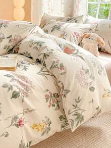 3pcs 2026 New "Spring Day" Series, American Floral Print Bedding Set, 2 Pillowcases + 1 Duvet Cover - Multicolor - View 4