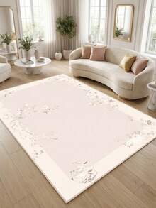 1pc Light Pink - Elegant Classical Ditsy Floral - Luxury Fresh INS Style - Area Rug, Machine Washable Soft Carpet, Rectangular, Stain-Resistant, Washable, Short Pile, Machine Made, Suitable For Living Room, Bedroom, Office, Game Room, Study, Indoor/Outdoor Entryway, Home Decor, Christmas, Halloween, Thanksgiving Theme - Multicolor - View 7