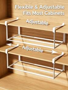 Expandable Shoe Rack Space-Saving Metal Storage Organizer With Adjustable Shelves, No Assembly Required, Suitable For Home And Office, Can Be Placed In Room, Entryway, Under Bed, Bathroom, Closet, Home Essential Decor - Multicolor - View 6