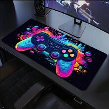 1pc Gaming Button Gaming Mouse Pad - Extended Keyboard Mouse Pad, Large Computer Laptop Gaming Mouse Pad, Large Desk Mat, Non-Slip Rubber Base Mouse Pad - View 5