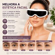 Massageador de Olhos Elétrico com Terapia Magnética e Vibração USB, Alivia Fadiga Ocular e Dor Muscular, 9 Modos de Massagem - 1 - Visão 9
