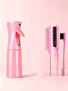 Hair Styling Tool Set (Includes Spray Bottle & Professional Combs): Includes Curling Comb, Styling Comb, Spray Bottle, Volumizing Comb, Hollow Breathable Comb, Tail Comb, And Dual-Head Styling Brush; Suitable For All Hair Types (Curly/Wavy/Straight), Ideal For Salon Use. - Multicolor - View 11