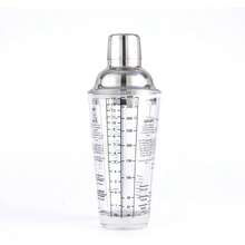 Shaker à cocktail, 400 ML en verre en acier inoxydable Shaker à cocktail Martini Shaker à agiter + Mixeur avec tamis Mixeur à cocktail, accessoires de bar - Voir 6