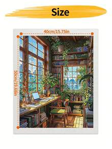 DIY Cozy Library Corner (8x12 / 16x20 Inches) Paint By Numbers Kit (Acrylic) Arts & Crafts For Adult Beginners, Relaxing Home Wall Decor, Study Room Aesthetic, And Unique Holiday Gifts - Sets - View 8