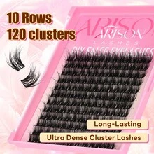 ARISON 120PCS DIY False Eyelashes Makeup Tools Natural Look Cat Eye Look Matte Black False Lashes Extension Supplies - View 2