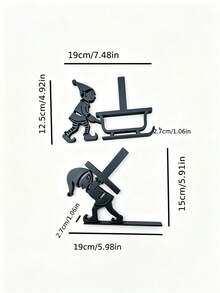 2pcs Christmas Elf Paper Towel Holder Set, Vertical Desktop Storage Rack, Decorative Storage, Kitchen Paper Towel Rack, Unique Christmas Elf Design, Suitable For Kitchen, Dining Room, Bathroom, Bedroom, Home Decor, Desktop Decoration, Table Decor, Decorative Ornament, Bathroom Accessories, Halloween, Christmas, Gift For Friends - Multicolor - View 4