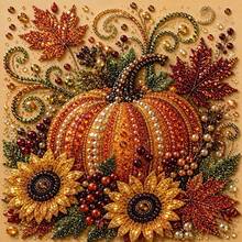 Autumn Harvest-Themed Pearl And Diamond Art Kit – Pearl And Diamond Dot Decor – Suitable For Adults And Beginners – Indoor Wall Art For Home Decoration - A - View 13