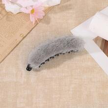 1pc Banana Hair Clips For Women,Soft Plush Ponytail Hair Barrette,Non‑Slip Hair Clips,Hair Accessories Suitable For Everyday Outings And Festivals - Multicolor - View 16