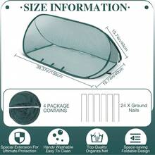 Pop-Up Plant Protection Set (1 Protective Cover + 8 Ground Stakes), For Protecting Vegetables, Fruits And Flowers, Outdoor Garden Protection, Insect Net, Shade Net, Bird Net And Outdoor Garden Mosquito Net - A - View 14