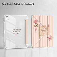 Pink Striped, Rose Flower And Other Pattern Painted Effect Honor Tablet Protective Case, Suitable For Honor 8/9/10/X8/X8A/X9/X8Pro/X9A/ MatePad Se 11 Inch/MatePad 11 Inch/11.5 Inch, MatePad Pro, Matepad 11.5 2025/, Apple 8/9/10th/11th Gen 2025 (A16)/ Galaxy Tab A7/A9 - Multicolor - View 4