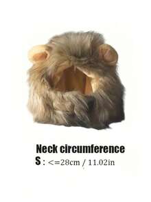 1PC Lion Mane Cat Costume Accessory - Polyester Pet Wig With Ears, Suitable For Kittens, Puppies Dress Up, Role Play And Photography - Comfortable, Cute, Durable, With Fluffy Ears And Pointed Hat - Perfect For Dress Up And Theme Parties, Parties And Events, Holiday Accessories | Fun Accessory | Soft Texture Hat, Halloween - Multicolor - View 2
