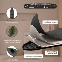 Foldable Wall Mount Ironing Board, Multi‑Level Height Adjustment Sturdy Metal Frame Ironing Surface With Washable Heat‑Resistant Cover For Household Use - A - View 5