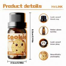 HWLINK Minyak Wangi Kue 10ml, Cocok untuk Diffuser/Pelembap Udara, Hadiah Liburan, Pembuatan Lilin, Aroma Lezat, Aromaterapi Mobil - Kue - View 4