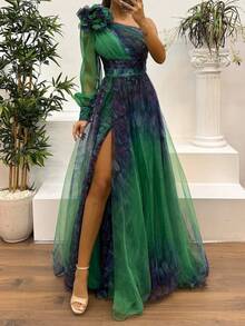 Women Cocktail Dresses - Green - View 4