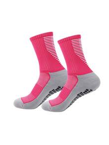 1 Pair Professional Anti-Slip Sports Socks, Mid-Calf Soccer Socks For Boys And Girls Aged 10-18, Suitable For Outdoor Sports - Multicolor - View 18