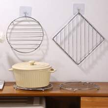 3pcs/2pcs/1pc Stainless Steel Round Heat-Resistant Kitchen Placemats, Quick Heat Dissipation Effectively Protects Tabletop And Kitchen Countertop, Suitable For Placing Pots, Kettles, Hot Cookware, Beverages, Heat Insulation And Cooling - View 8