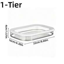 3-Layer Stackable Food Storage Containers, Refrigerator Organizer Boxes, Meat Preservation Boxes, Cooked Food Storage Boxes, Stackable, Leak-Proof Sealed Design, Reusable, Suitable For Refrigeration And Freezer Compartments, Ideal For Storing Cheese And Other Ingredients - White - View 10