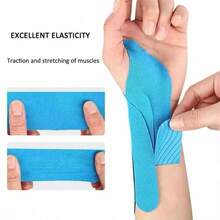 1pc Pre-Cut Wrist Bands - Elastic Sports Support Suitable For Baseball, Bowling And Tendon - Carpal Tunnel Syndrome And Healing Tape - Multicolor - View 3