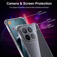 Compatible With Xiaomi 17T Pro Phone Case + 2pcs Tempered Glass Transparent Screen Protector, Transparent Reinforced Corner Anti-Drop Design, Anti-Scratch Function Compatible With Xiaomi 17T Pro/17T/17/17 Ultra/17 Pro/17 Pro Max Series - Clear - View 3