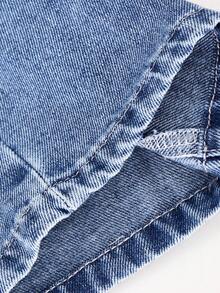 Teen Boy Casual Versatile Everyday Travel Denim Jeans With Pockets - Blue - View 7