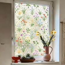 Film Privasi Jendela Motif Bunga, Stiker Kaca Tempel Statis Motif Bunga Botani Klasik untuk Jendela, Film Jendela Dekoratif untuk Rumah, Kamar Tidur, Ruang Tamu, dan Dapur - Stiker jendela motif bunga - View 3