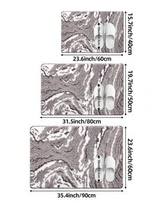 DAJIANG 1件裝植物卡通浴室地墊，柔軟吸水教室地毯浴室長條墊，防滑底背可機洗，適用於客廳、梳妝台、浴缸、淋浴間、洗手台家居裝飾 - 彩色 - 查看 3