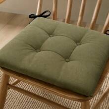 4-Piece Premium Luxury Chair Cushion Set – Soft Filled Comfortable Seat Pads, Non-Slip Base Stylish Design, For Kitchen & Dining Room Chairs - Olive Green - View 10