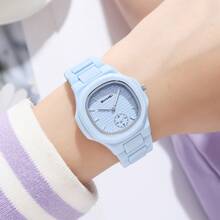 SKMEI 2678 Unisex Quartz Watch Octagon Shape ABS Case Strap 5ATM Waterproof Analog Hand Watch Multi Colors Wristwatch - one-size - View 8