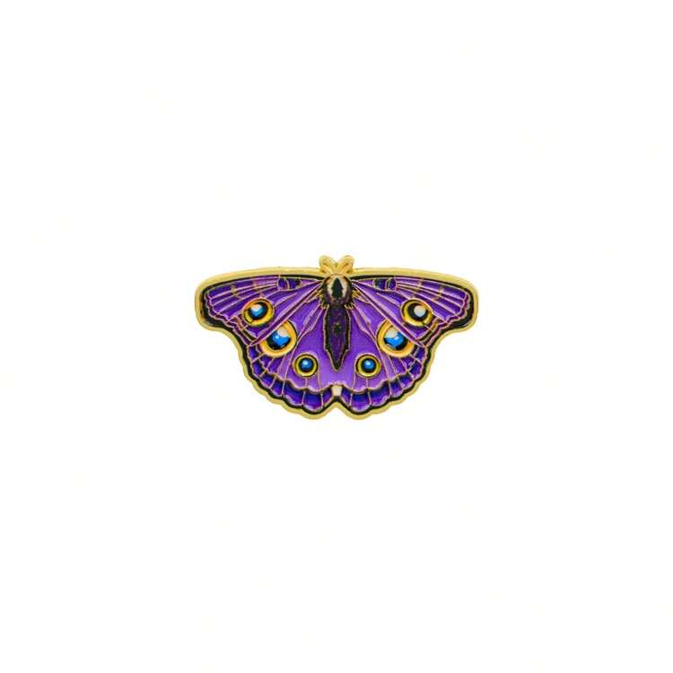 Colorful Peacock Moth Enamel Pins, Butterfly Lapel Brooches, Metal Decorative Badges For Jacket Bag Hat, Collectible Insect Jewelry Gift For Friends - Multicolor - View 13