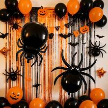 Balão de Folha de Aranha de Halloween 82x78cm Balão de Aranha Preto Grande, Adequado para Decoração de Festa de Halloween, Decoração de Terror de Casa Assombrada, Decoração de Entrada, Varanda e Quintal. - Visão 11