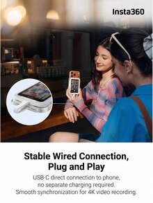 Insta360 Rear-Facing Selfie Display For Smartphone, Touchscreen Screen Mirroring Selfie Camera, Ultra-Thin And Portable, Compatible With IPhone And Android, Perfect For Selfies And Photos, Magnetic Attachment - White - View 4