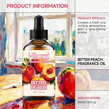 Minyak Esensial Hllozzi 2pcs/3pcs 30ml Bitter Peach: Minyak esensial ini mengeluarkan aroma buah persik pahit yang matang, sempurna untuk menciptakan suasana salon tengah malam, pengharum kamar tidur, dan dapat digunakan pada batu diffuser. Hadiah yang cocok untuk liburan. - Aroma Persik Pahit - View 11