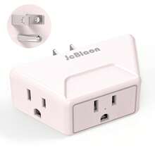 Cruise Travel Essential 3-Outlet Angled Power Strip, 3-Prong Grounded Outlet Expander, Compact Multi-Function Power Extension, Suitable For Kitchen Bathroom Countertop - Pink - View 11