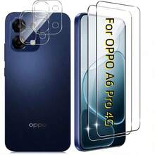 2+2pcs Set Compatible With OPPO Reno16 Pro/Reno16/Reno16 F, Find X9 Ultra/Find X9 Pro/Find X9s/Find X9, Reno15 Pro Max/Reno15 Pro/Reno15/Reno15 F, Reno14 F, Reno13/Reno13 F, Find X8 Pro/Find X8, A6 Pro Curved High Definition Tempered Glass Screen Protector Transparent Phone Screen Protector Supports Fingerprint Unlock 3D High Definition Lens Protector - Clear - View 6