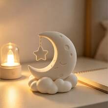 No 3D Printing Night Companion Warm, Star & Moon Decor, Desktop Companion - Star and Moon Warm Home Decor - View 4